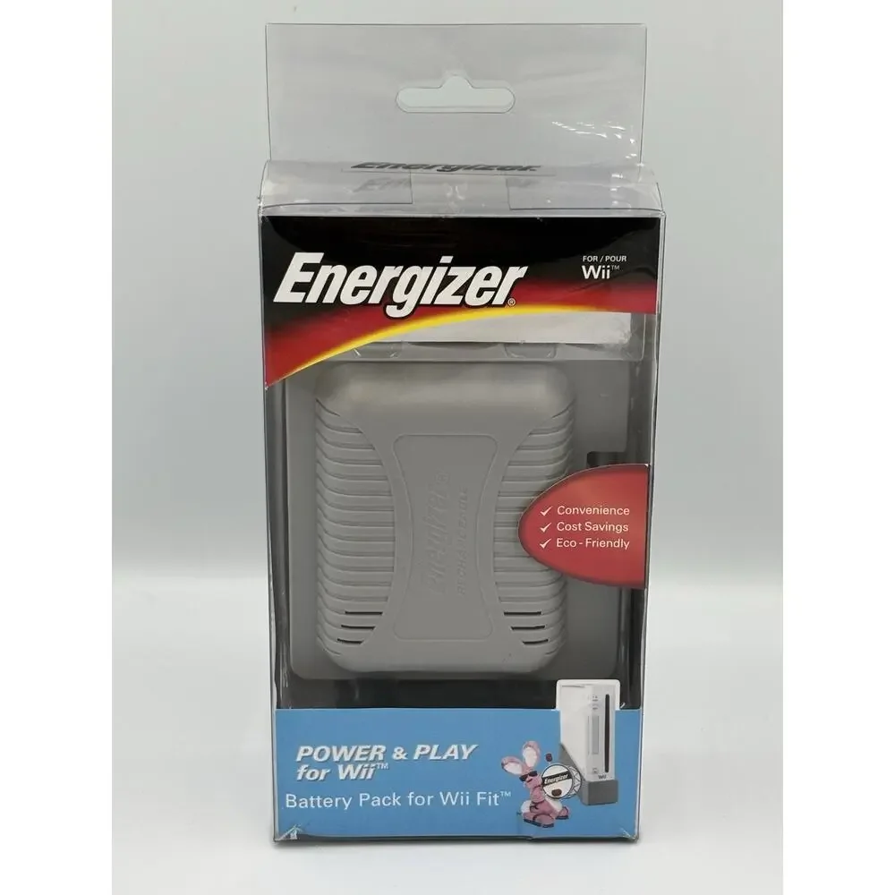 Wii Fit Energizer Power & Play Battery Pack New Open Box